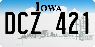 IA license plate DCZ421