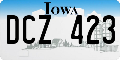 IA license plate DCZ423