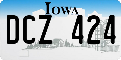 IA license plate DCZ424