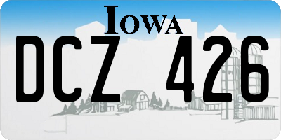IA license plate DCZ426
