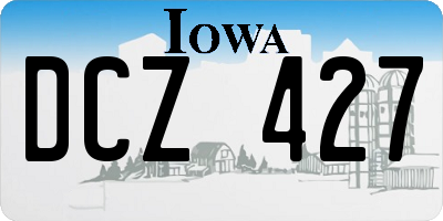 IA license plate DCZ427