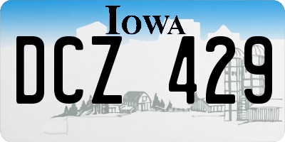 IA license plate DCZ429