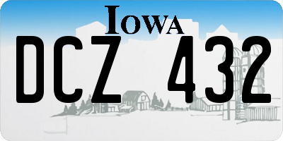 IA license plate DCZ432