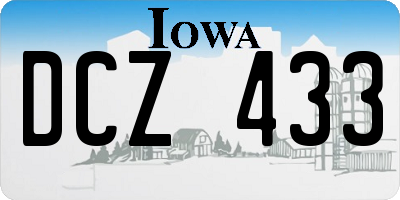 IA license plate DCZ433
