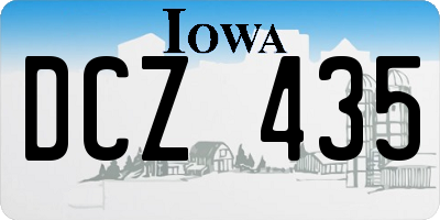 IA license plate DCZ435