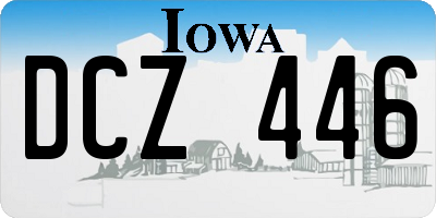 IA license plate DCZ446