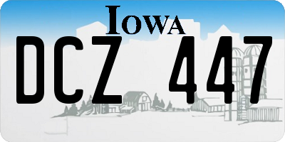 IA license plate DCZ447