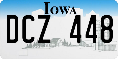 IA license plate DCZ448