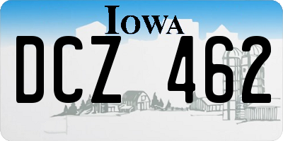 IA license plate DCZ462
