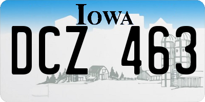 IA license plate DCZ463