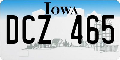 IA license plate DCZ465