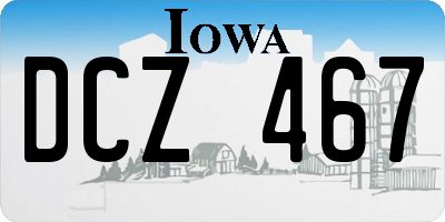 IA license plate DCZ467
