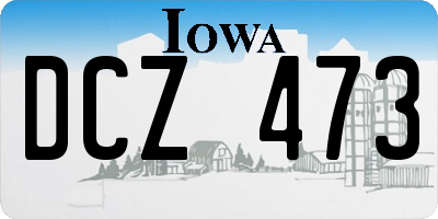 IA license plate DCZ473