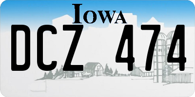 IA license plate DCZ474