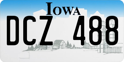 IA license plate DCZ488