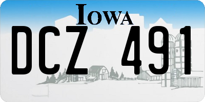 IA license plate DCZ491