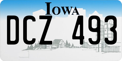 IA license plate DCZ493