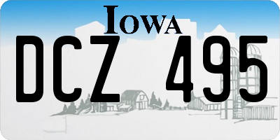 IA license plate DCZ495