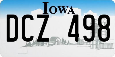 IA license plate DCZ498