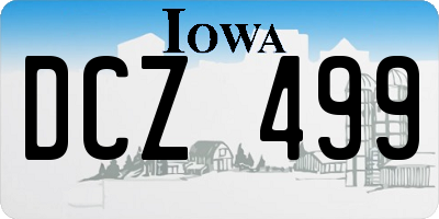 IA license plate DCZ499