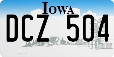 IA license plate DCZ504