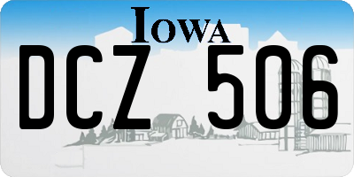 IA license plate DCZ506
