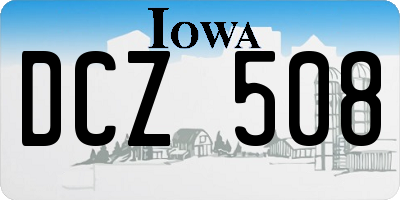 IA license plate DCZ508