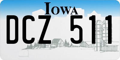 IA license plate DCZ511