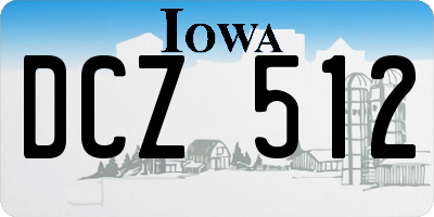 IA license plate DCZ512