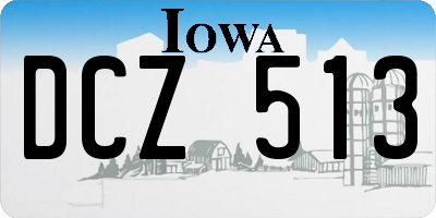 IA license plate DCZ513