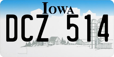 IA license plate DCZ514