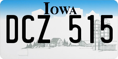 IA license plate DCZ515