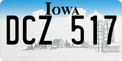 IA license plate DCZ517