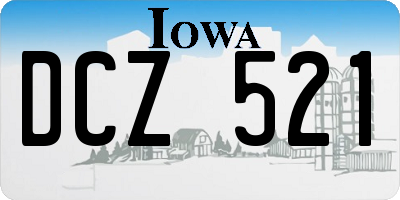 IA license plate DCZ521