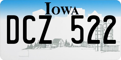 IA license plate DCZ522