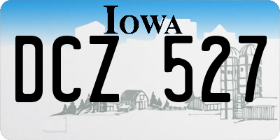 IA license plate DCZ527
