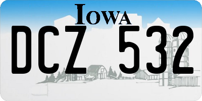 IA license plate DCZ532