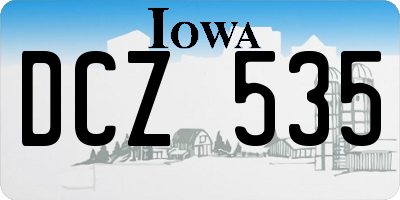 IA license plate DCZ535