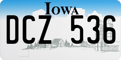 IA license plate DCZ536