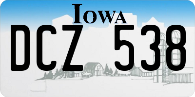 IA license plate DCZ538