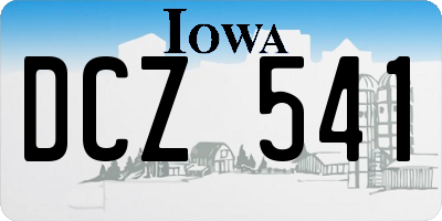 IA license plate DCZ541