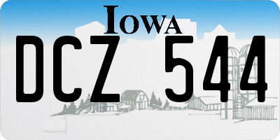 IA license plate DCZ544