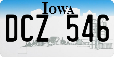 IA license plate DCZ546