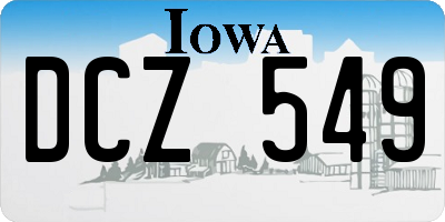 IA license plate DCZ549