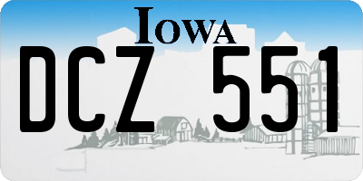 IA license plate DCZ551