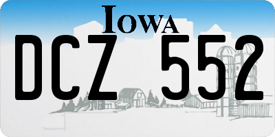 IA license plate DCZ552