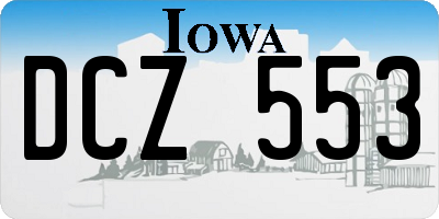 IA license plate DCZ553