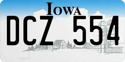 IA license plate DCZ554