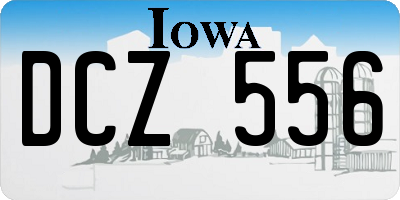 IA license plate DCZ556