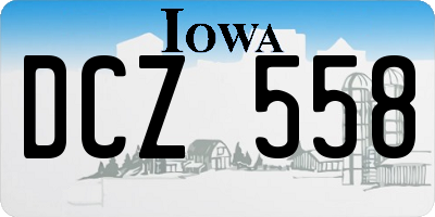 IA license plate DCZ558
